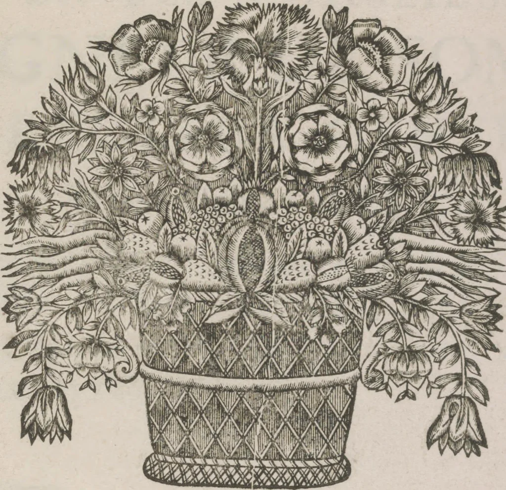An illustration from L'art d'écrire par Alais, 1680, leaf 5