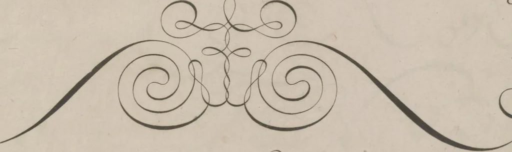 An illustration from L'art d'écrire par Alais, 1680, leaf 65