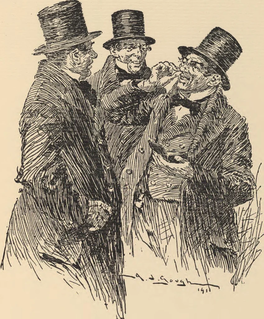 An illustration from A Christmas carol, 1911, leaf 107