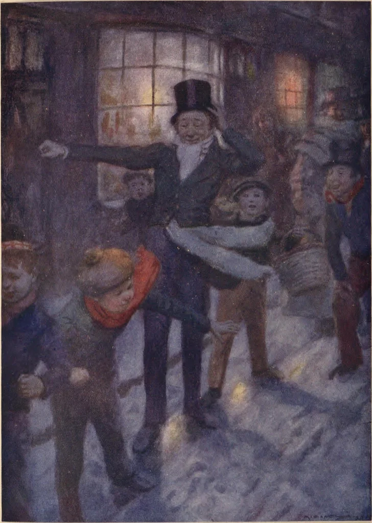 An illustration from A Christmas carol, 1911, leaf 35