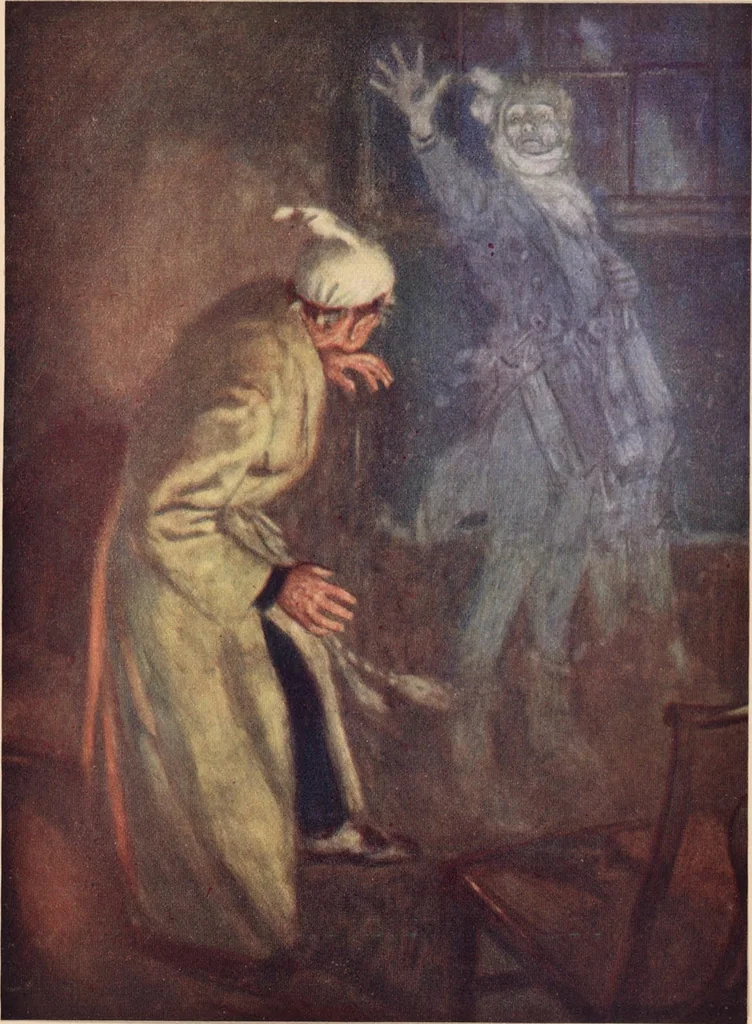An illustration from A Christmas carol, 1911, leaf 59