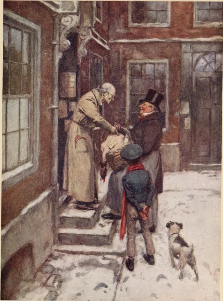 An illustration from A Christmas carol, 1911, leaf 8