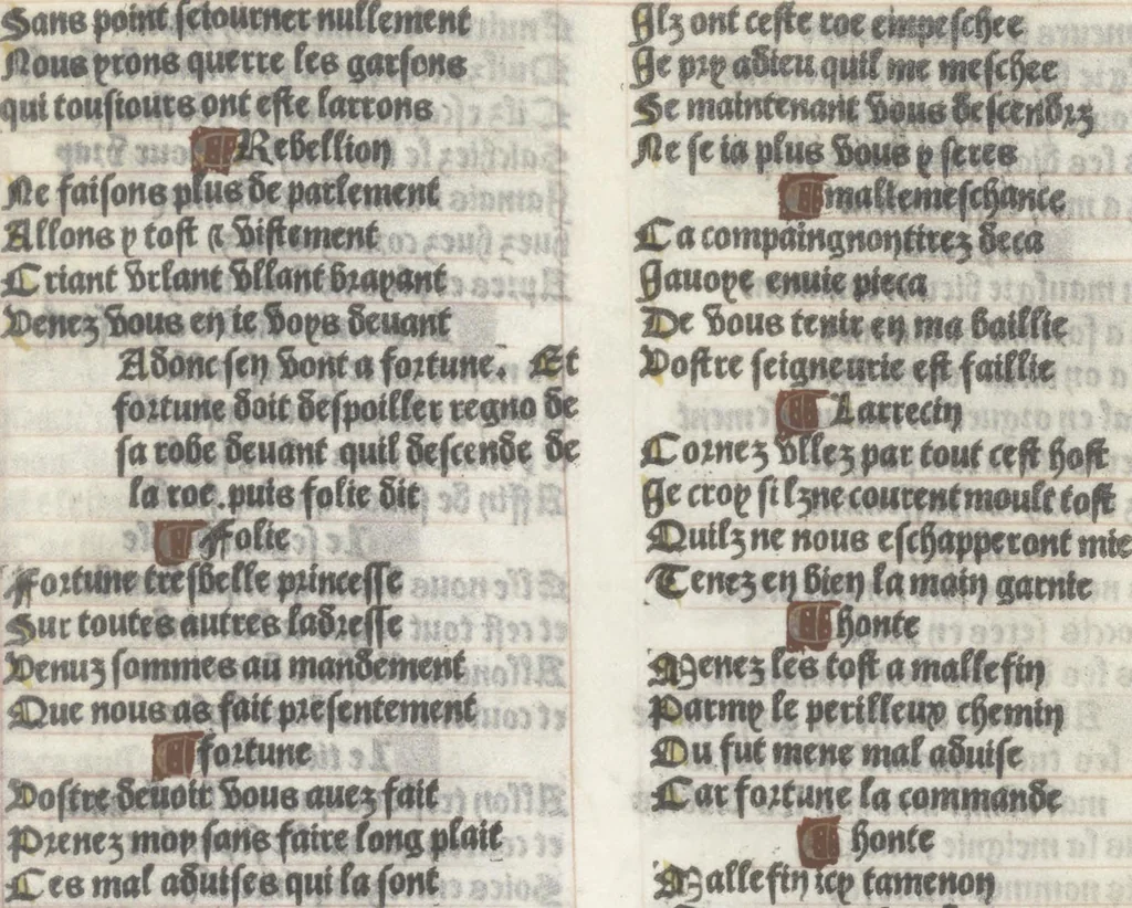An illustration from Bien, aduise mal, aduise, 1499, leaf 104