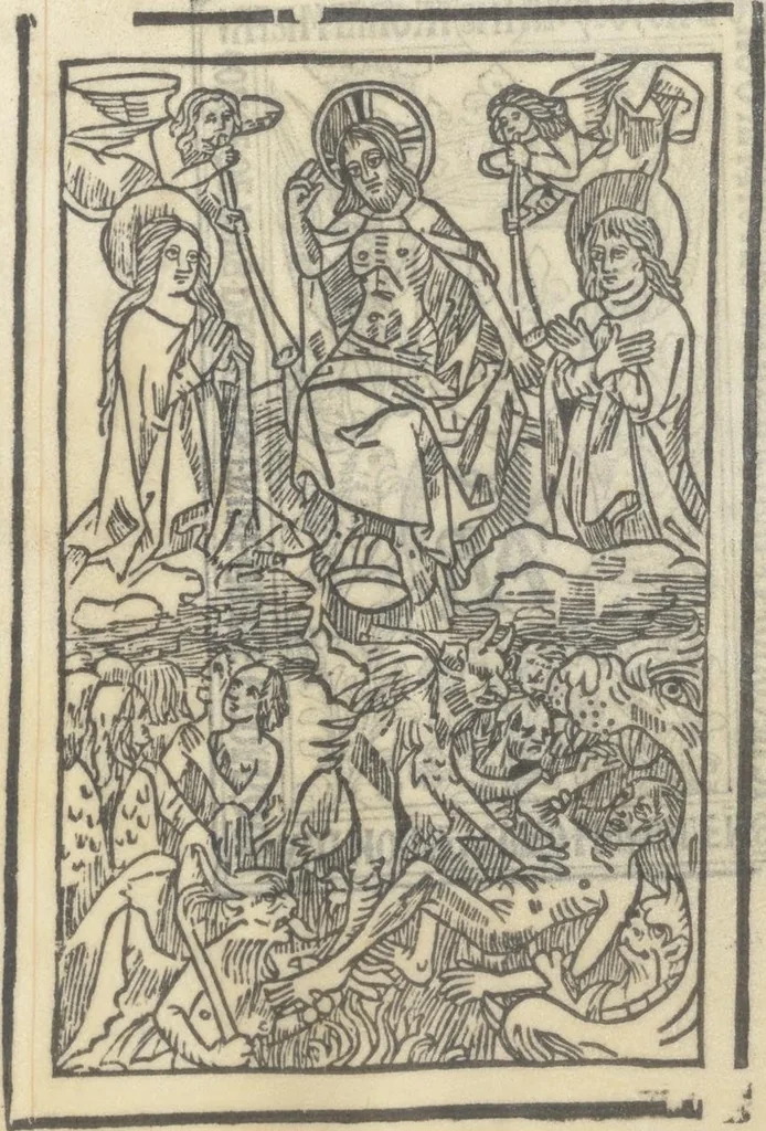 An illustration from Bien, aduise mal, aduise, 1499, leaf 120