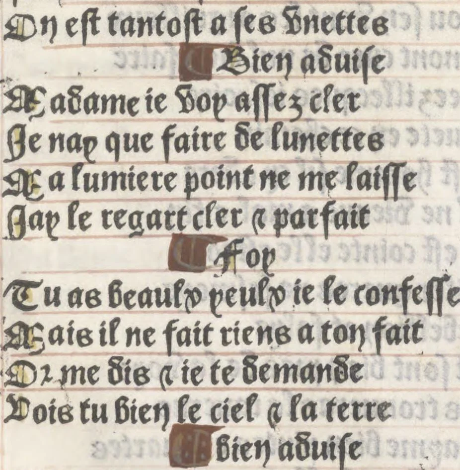 An illustration from Bien, aduise mal, aduise, 1499, leaf 19