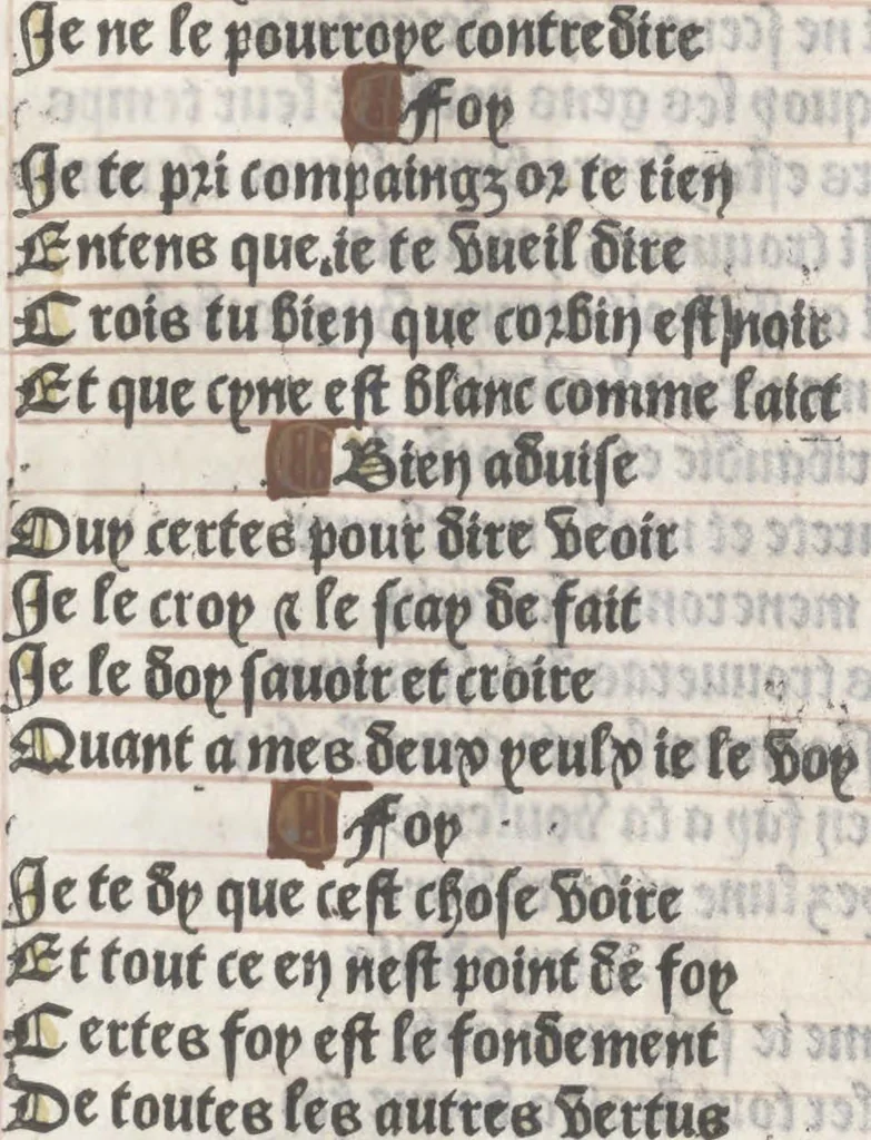 An illustration from Bien, aduise mal, aduise, 1499, leaf 19