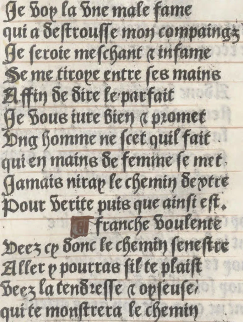 An illustration from Bien, aduise mal, aduise, 1499, leaf 31