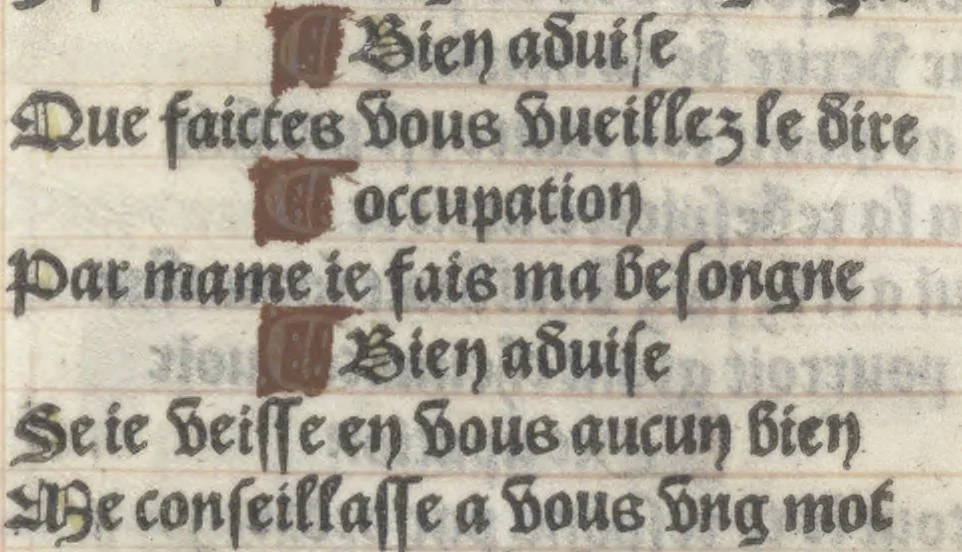 An illustration from Bien, aduise mal, aduise, 1499, leaf 54