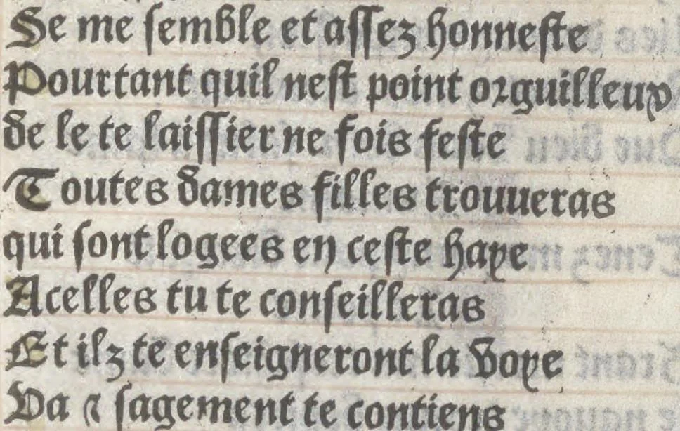 An illustration from Bien, aduise mal, aduise, 1499, leaf 60