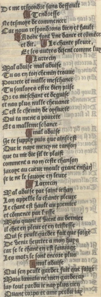 An illustration from Bien, aduise mal, aduise, 1499, leaf 73