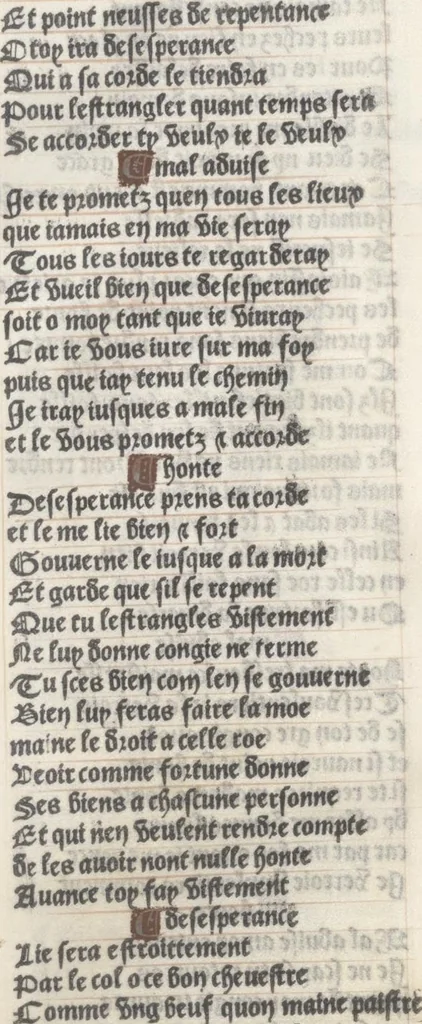 An illustration from Bien, aduise mal, aduise, 1499, leaf 75