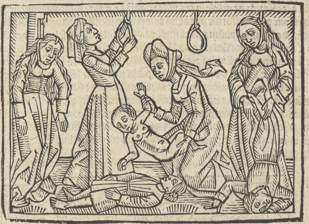 An illustration from De claris mulieribus, 1487, leaf 104