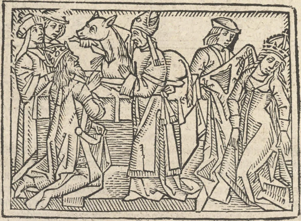An illustration from De claris mulieribus, 1487, leaf 105