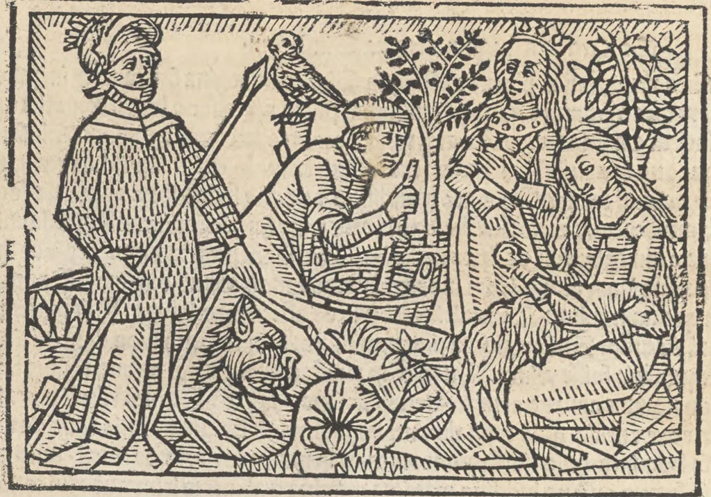 An illustration from De claris mulieribus, 1487, leaf 19