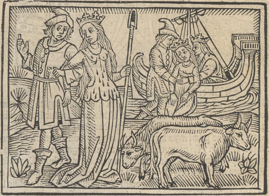 An illustration from De claris mulieribus, 1487, leaf 23