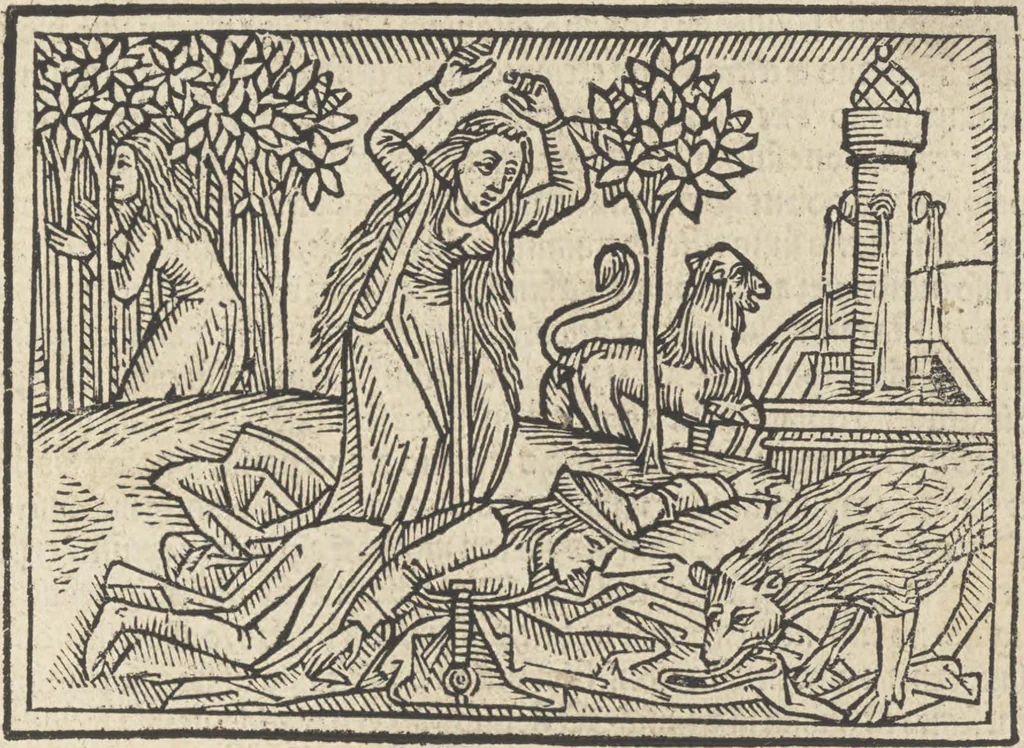 An illustration from De claris mulieribus, 1487, leaf 26