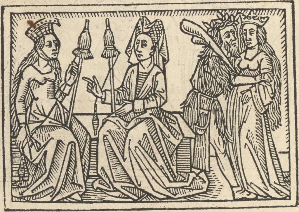 An illustration from De claris mulieribus, 1487, leaf 37