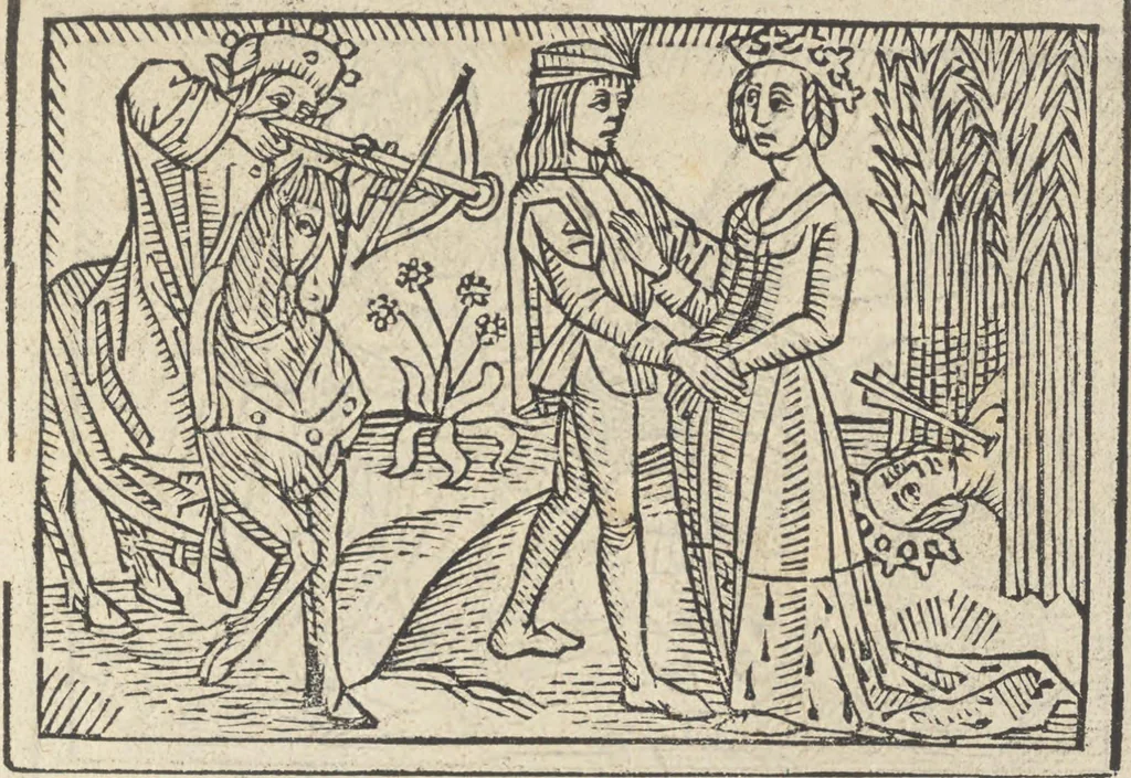 An illustration from De claris mulieribus, 1487, leaf 44