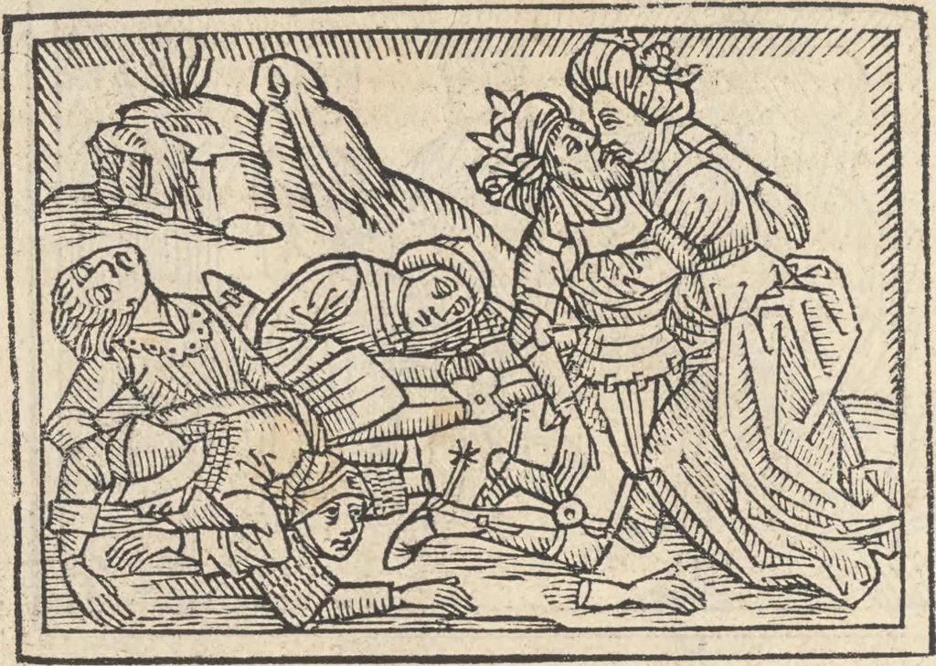 An illustration from De claris mulieribus, 1487, leaf 45