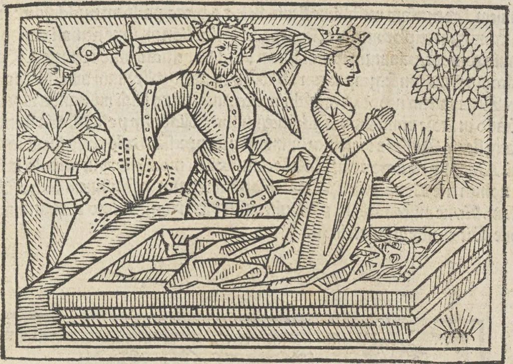 An illustration from De claris mulieribus, 1487, leaf 50