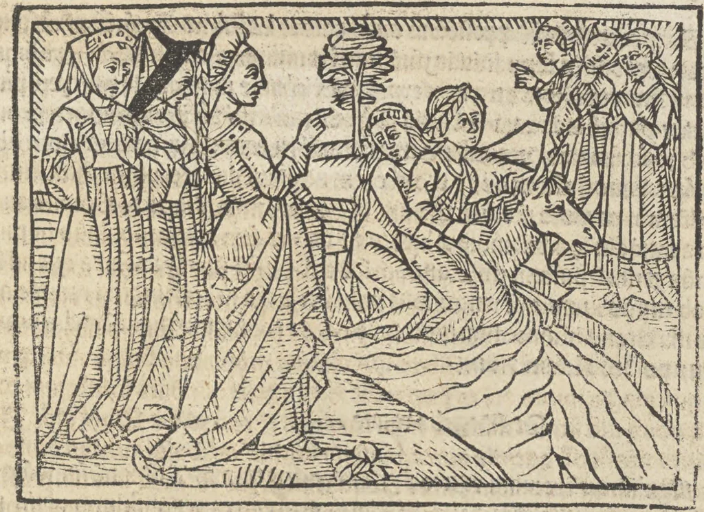 An illustration from De claris mulieribus, 1487, leaf 74