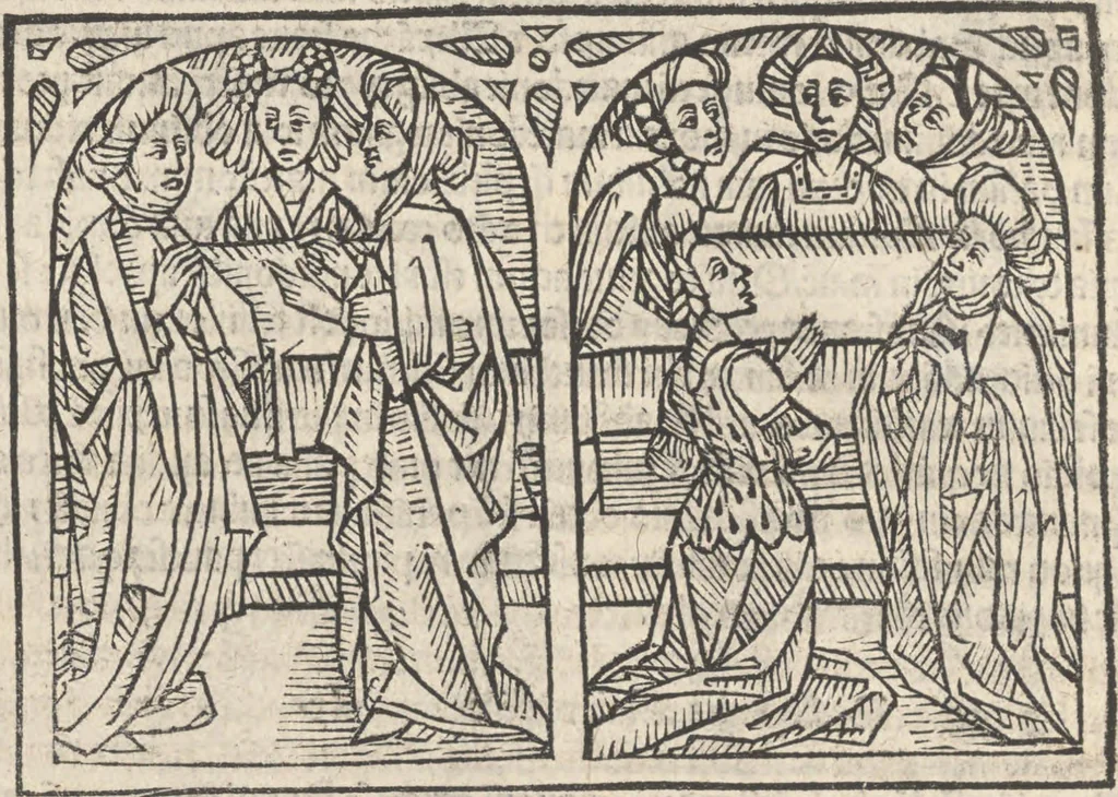 An illustration from De claris mulieribus, 1487, leaf 85