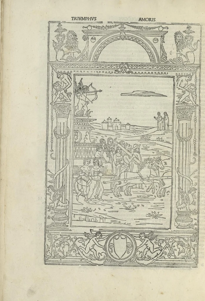 An illustration from Commento deli Triumphi del Petrarcha, 1497, leaf 22