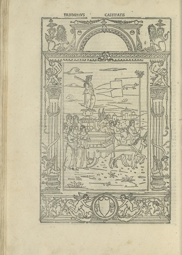 An illustration from Commento deli Triumphi del Petrarcha, 1497, leaf 90