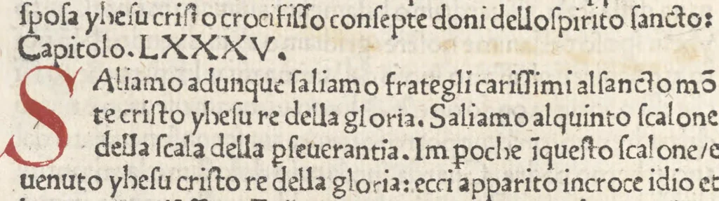 An illustration from Monte santo di Dio, 1477, leaf 169