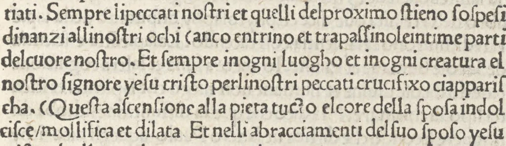 An illustration from Monte santo di Dio, 1477, leaf 184