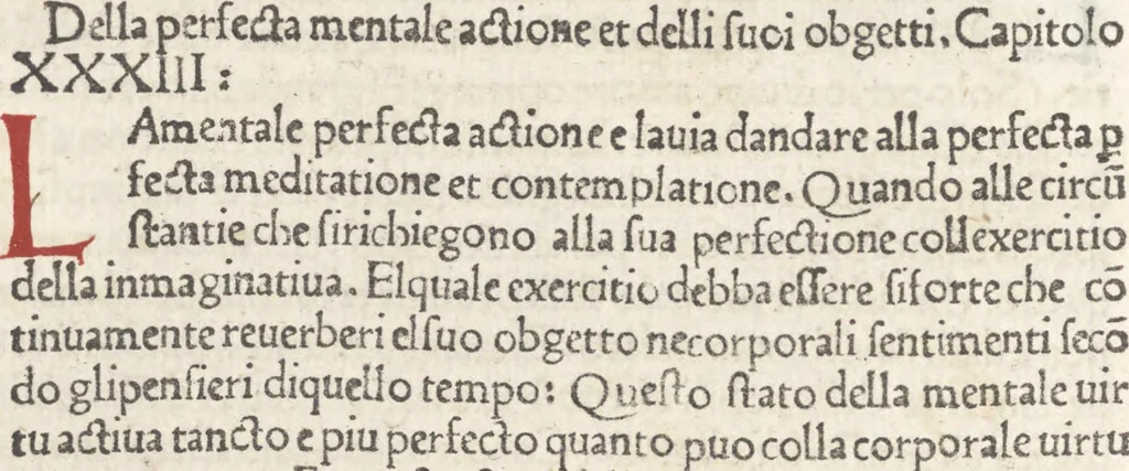 An illustration from Monte santo di Dio, 1477, leaf 75