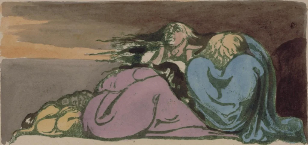 An illustration from Visions of the daughters of Albion : the eye sees more than the heart knows, 1810, leaf 10