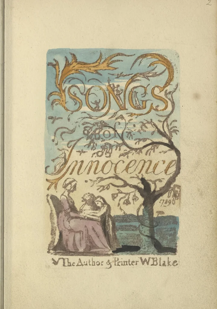An illustration from Songs of innocence, 1789, leaf 14
