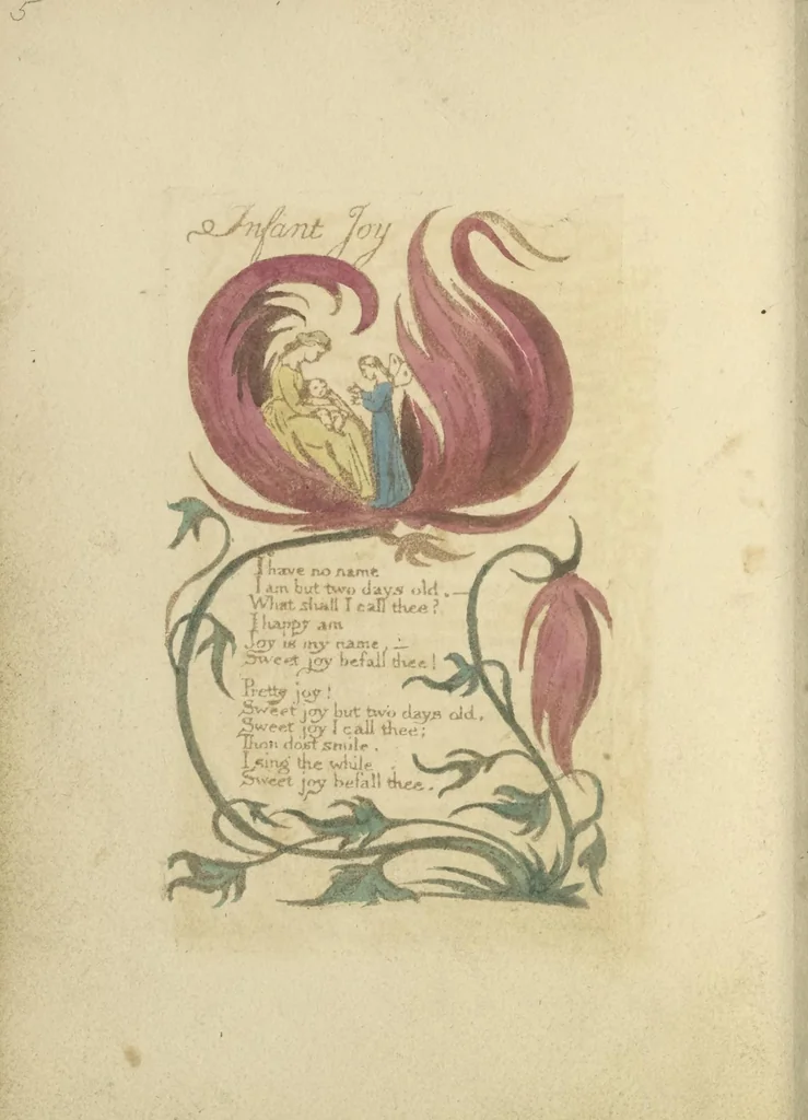 An illustration from Songs of innocence, 1789, leaf 19
