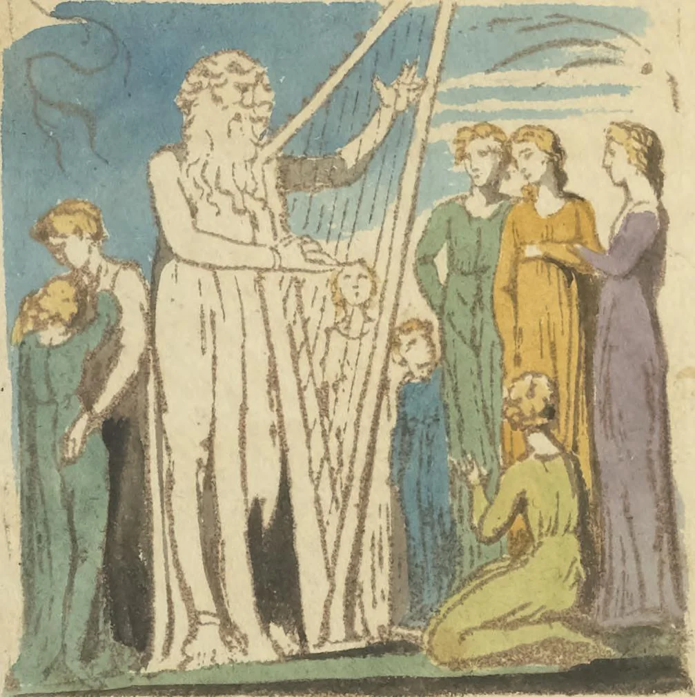 An illustration from Songs of innocence, 1789, leaf 27