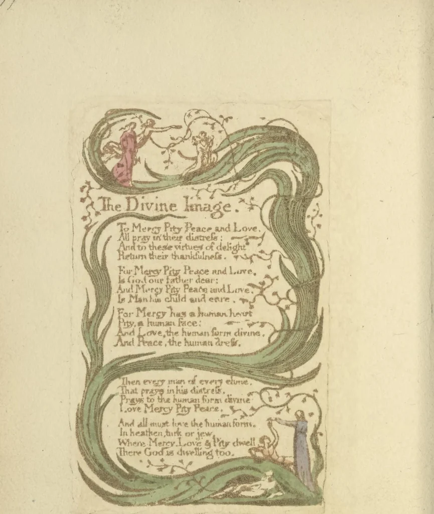 An illustration from Songs of innocence, 1789, leaf 31