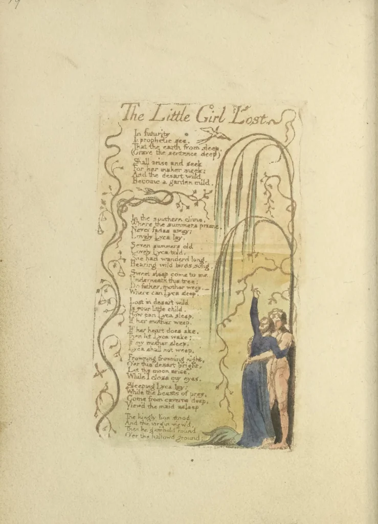 An illustration from Songs of innocence, 1789, leaf 33