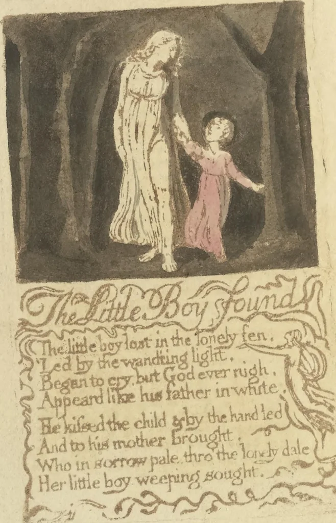 An illustration from Songs of innocence, 1789, leaf 37