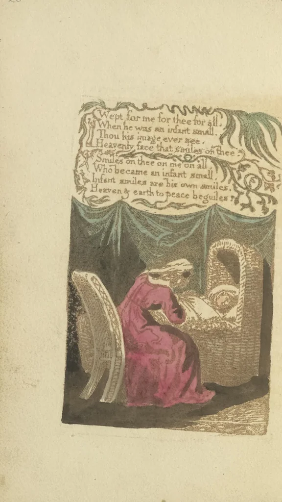 An illustration from Songs of innocence, 1789, leaf 39