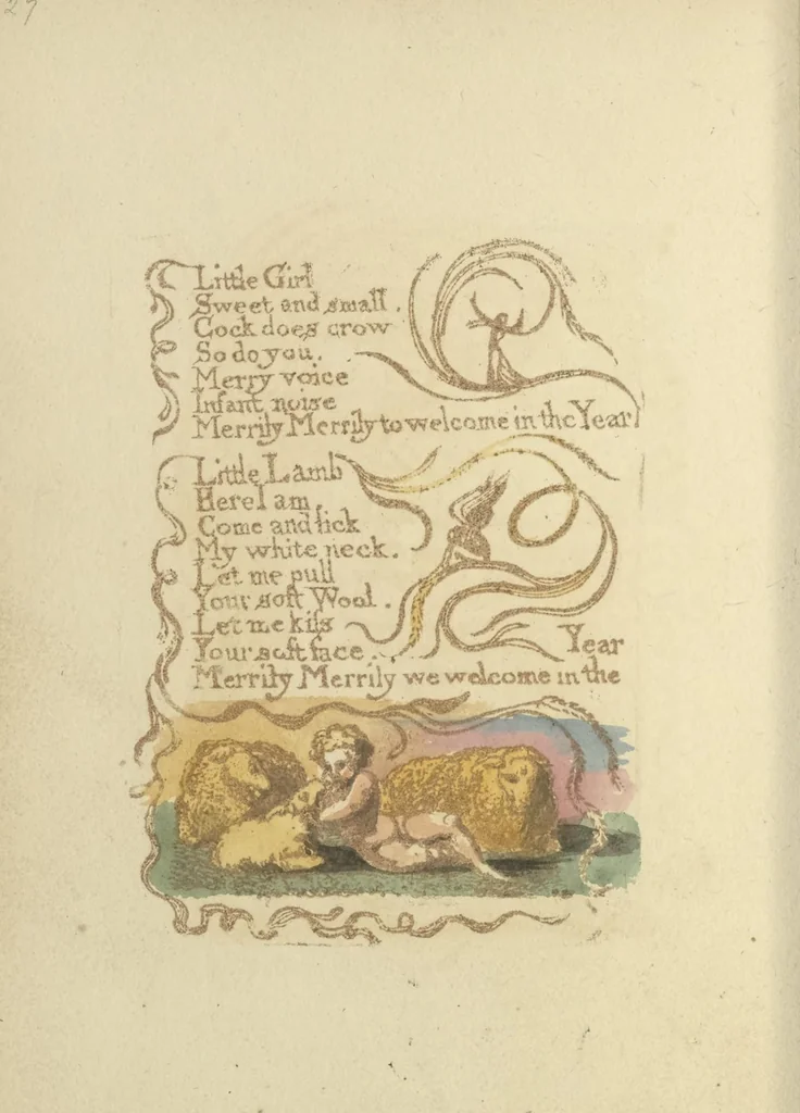 An illustration from Songs of innocence, 1789, leaf 41