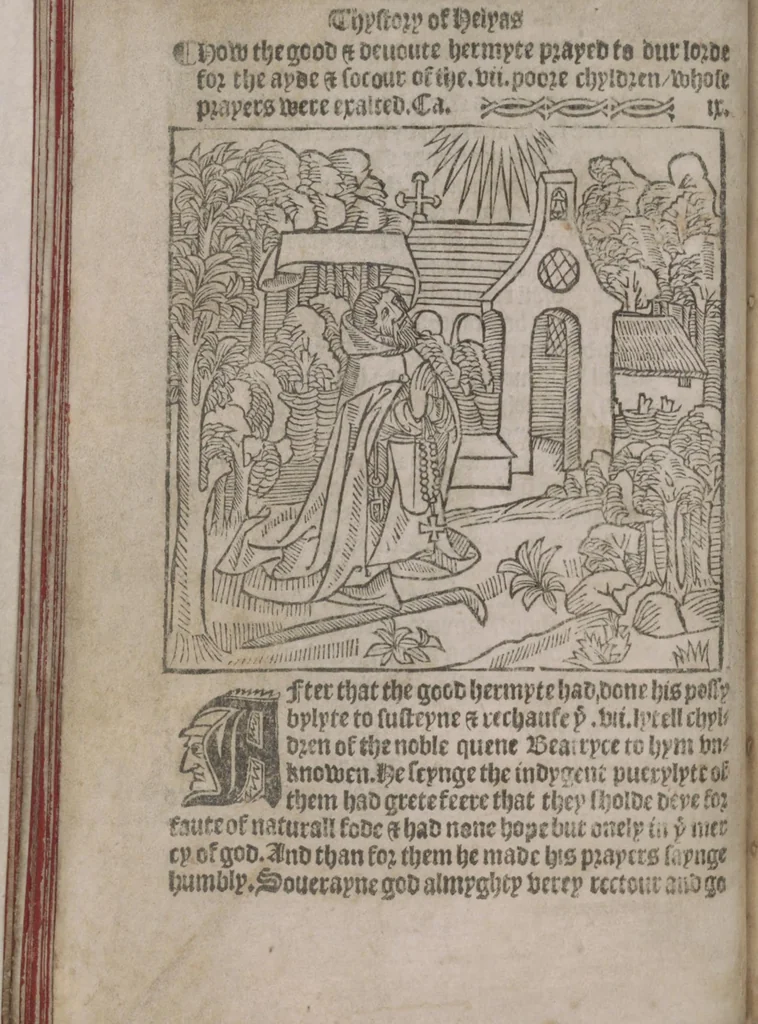 An illustration from The Knyght of the Swanne, 1512, leaf 38