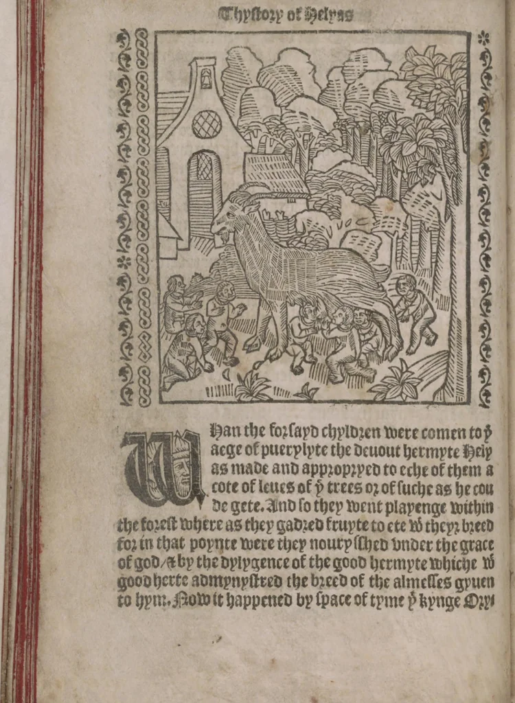 An illustration from The Knyght of the Swanne, 1512, leaf 40