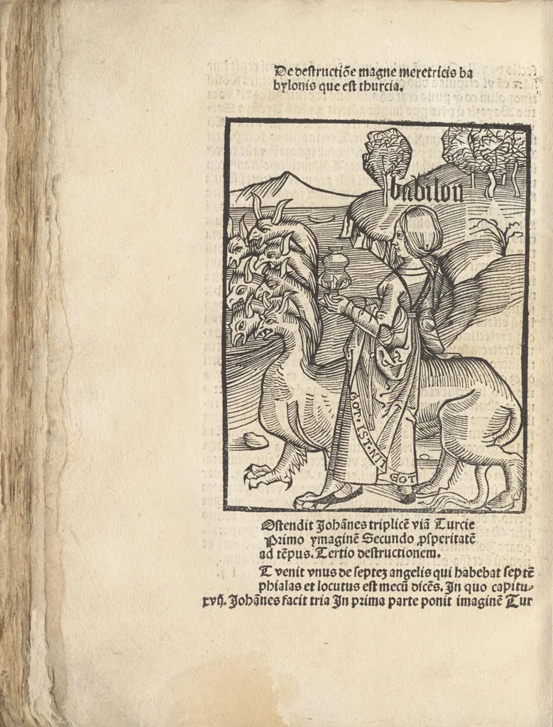 An illustration from De reuelatione facta ab angelo beato Methodio in carcere dete[n]to, 1498, leaf 131