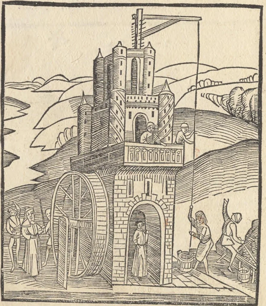 An illustration from De reuelatione facta ab angelo beato Methodio in carcere dete[n]to, 1498, leaf 17