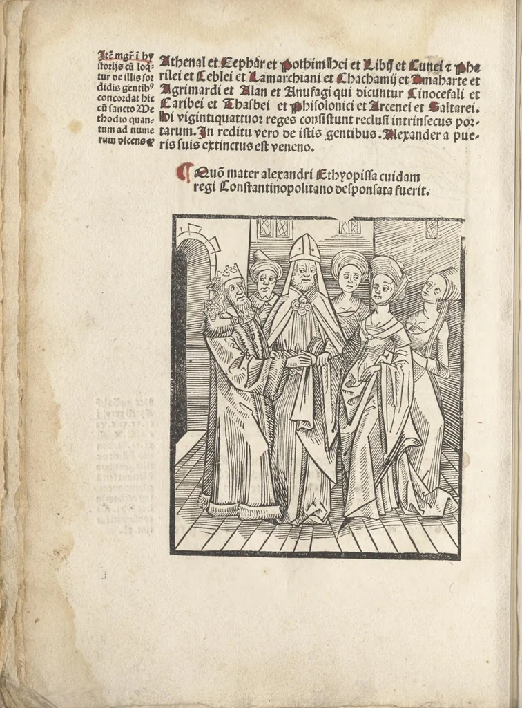 An illustration from De reuelatione facta ab angelo beato Methodio in carcere dete[n]to, 1498, leaf 31