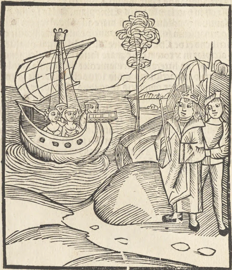 An illustration from De reuelatione facta ab angelo beato Methodio in carcere dete[n]to, 1498, leaf 33