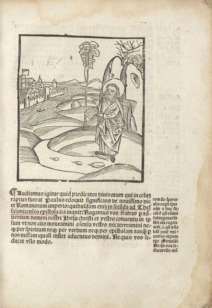An illustration from De reuelatione facta ab angelo beato Methodio in carcere dete[n]to, 1498, leaf 36