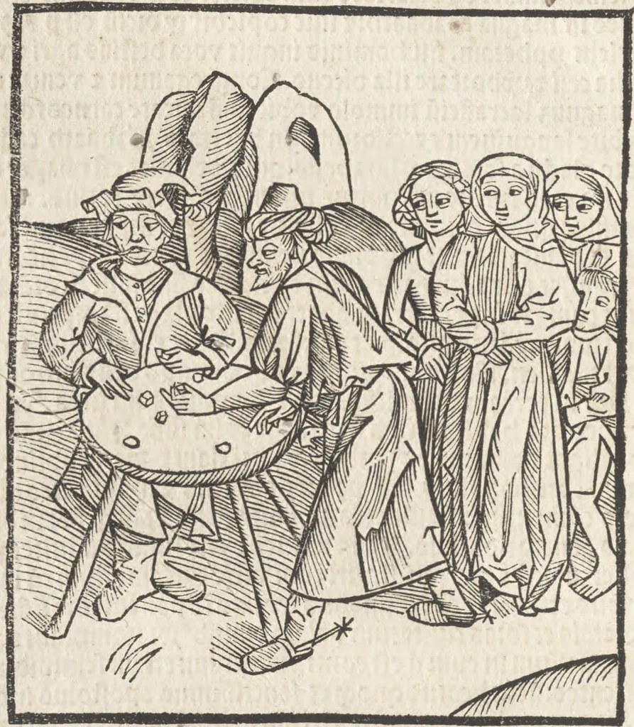 An illustration from De reuelatione facta ab angelo beato Methodio in carcere dete[n]to, 1498, leaf 39