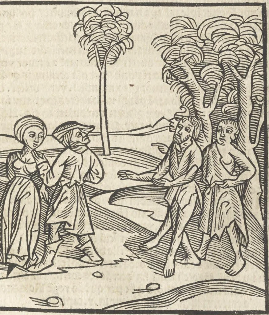 An illustration from De reuelatione facta ab angelo beato Methodio in carcere dete[n]to, 1498, leaf 70