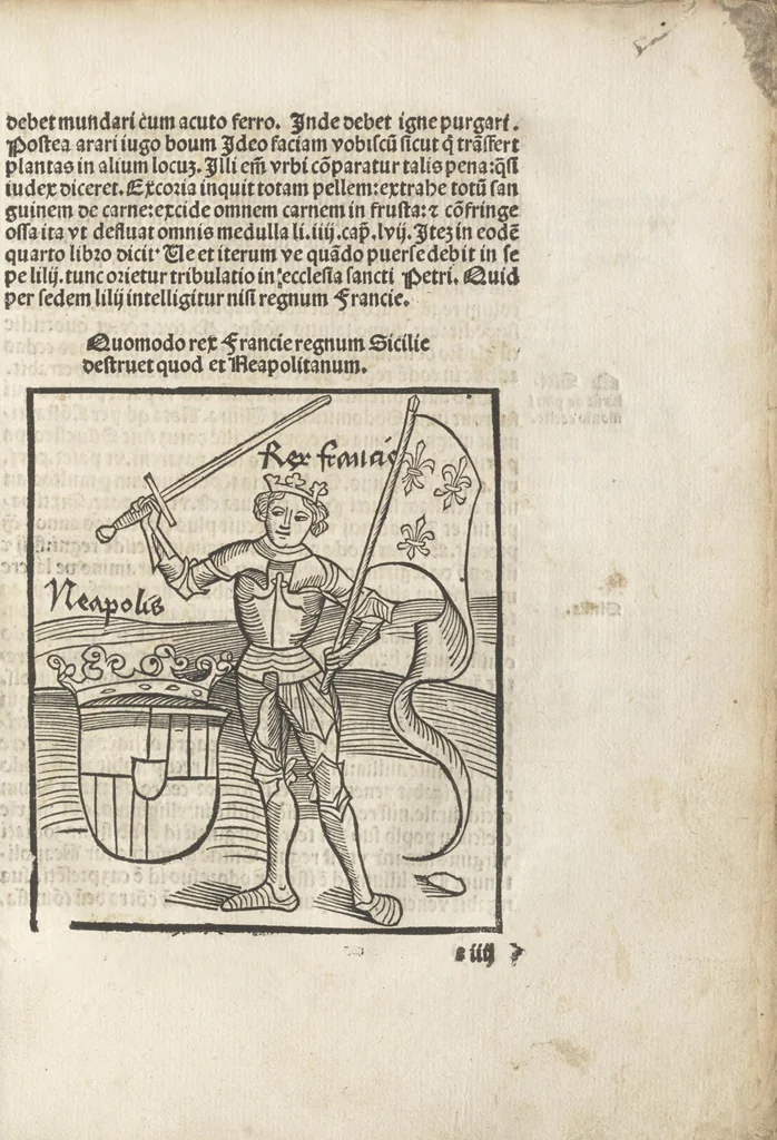 An illustration from De reuelatione facta ab angelo beato Methodio in carcere dete[n]to, 1498, leaf 76